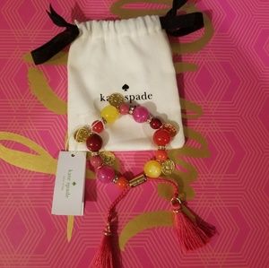 BWT Kate Spade Pom Slider Bracelet